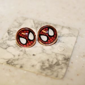 Spiderman stud earrings